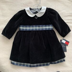 Baby | NWT Vintage Tommy Hilfiger 2-Piece Velvet Dress with Bloomers, 6-12 Mos.